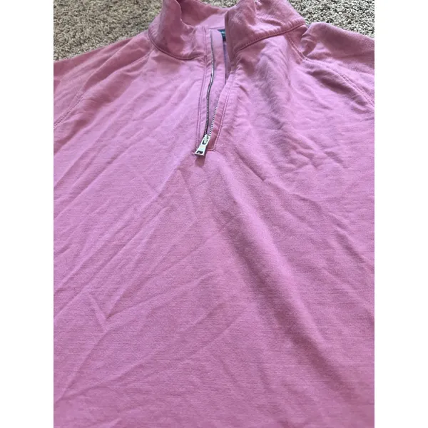 Peter Millar Crown Crafted Womens Merino Wool Quarter Zip Pullover Pink‎ Small - Image 3
