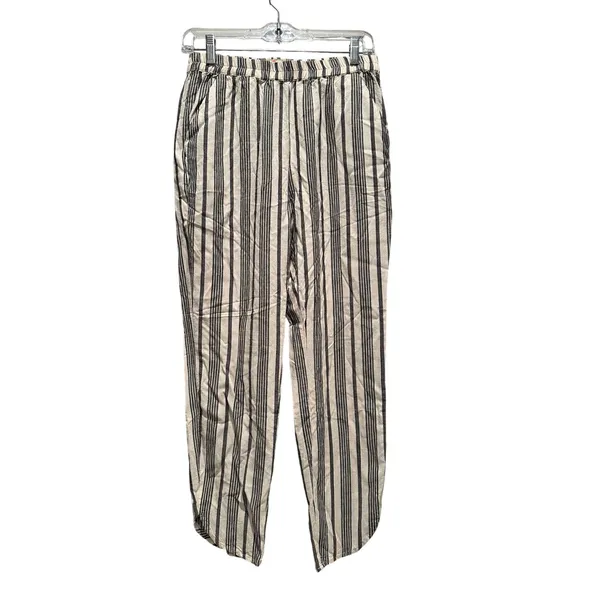 Marine Layer Allison Cropped‎ Pants Black White Stripe Size Small Casual Travel - Image 2