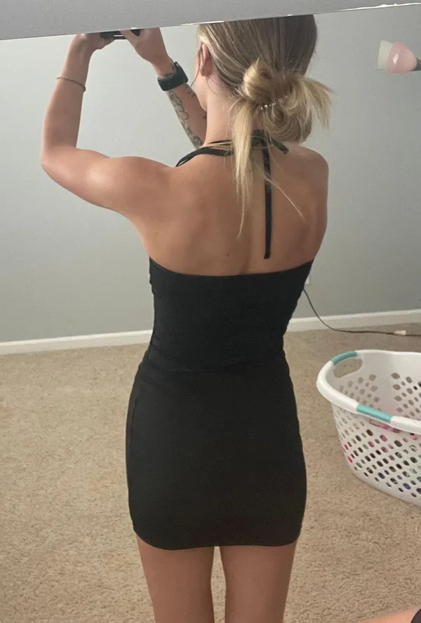 SheIn Black Chain Cutout Dress - Image 6