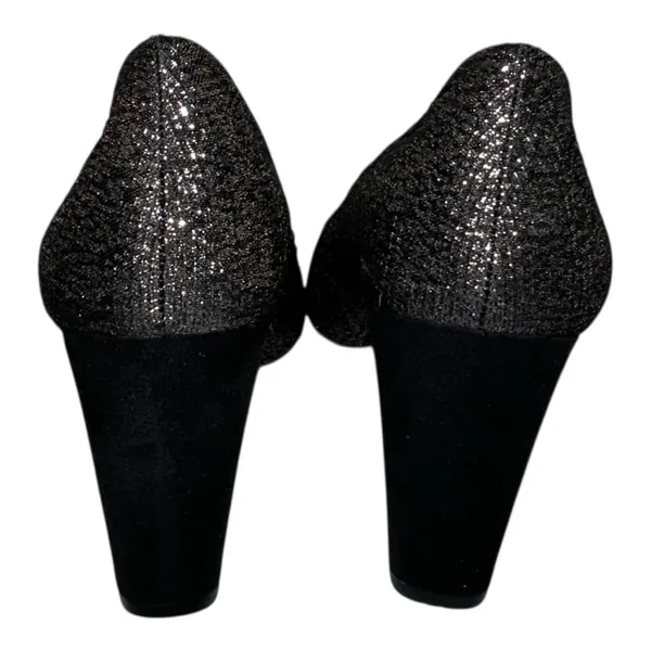 NWT STYLE & CO Black and Gold Metallic ASYAA Block Heel Pumps - 8.5 (read descr) - Image 4