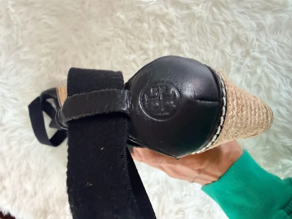 Tory Burch Adonis Elastic High Wedge Espadrilles in Black - Image 14