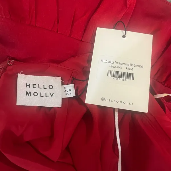 HELLO MOLLY The Showstopper Mini Dress in Red - Image 6