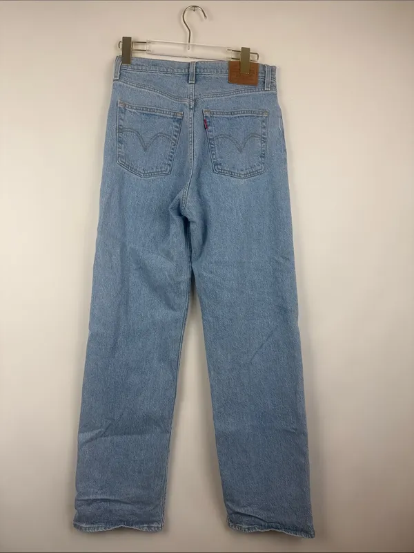 Levi’s Ribcage Straight Blue Denim High Rise Jeans Size 28 - Image 6