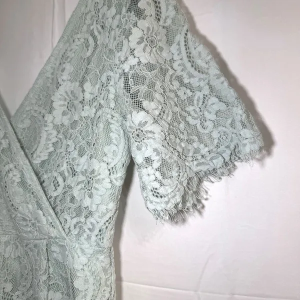 Altard State Sage Green Lace Romper Womens S Open Back Cottagecore Bridal Boho‎ - Image 4