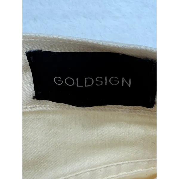 GoldSign Women's butter yellow Wide Leg Jeans Size 27 High Waist‎ Denim Casual - Image 9