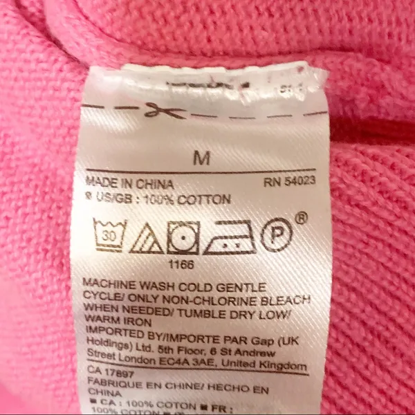 Gap Size Medium Pink English Bulldog Crewneck Cotton Crewneck‎ Sweater - Image 5