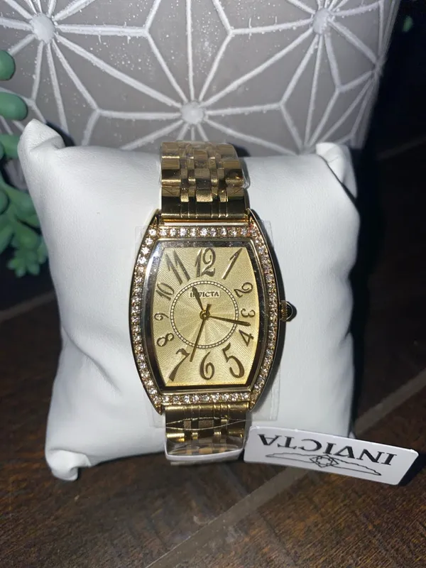 Invicta 69266 Wildflower Petal Gold-Tone Crystal Tonneau Bracelet Watch NIB - Image 6