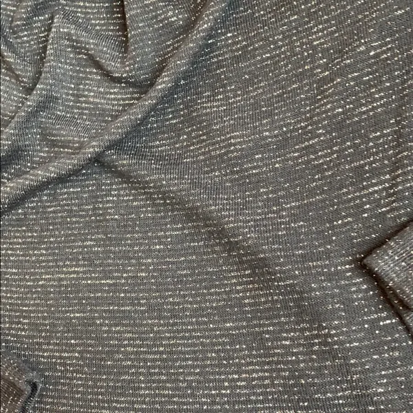 FREE PEOPLE Gray/Metallic Silver DrapeNeck Top Size M NEW - Image 6