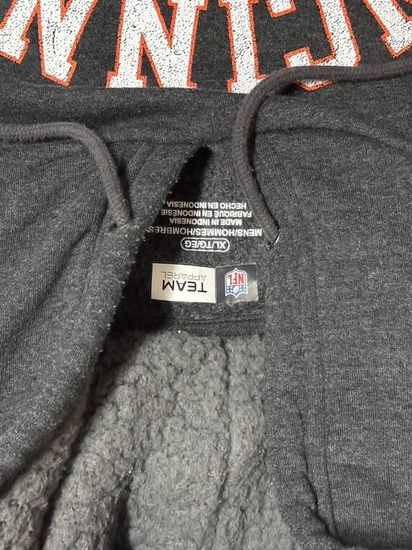 Cincinnati Bengals NFL Apparel Gray Casual Hoodie Sweatshirt - Image 3