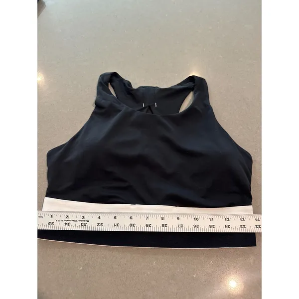 Fabletics Black High‎ Neck Racerback Sports Bra Activewear no tag, small - Image 3