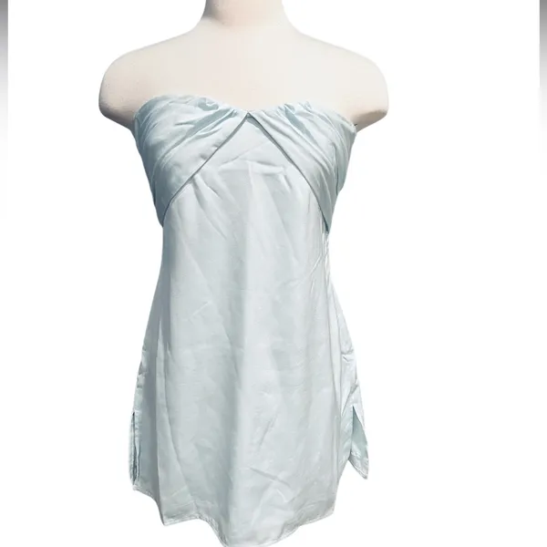 Princess Polly Irena Strapless Mini Dress Light Blue Size 10 NWOT - Image 3