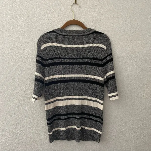 Apt. 9 Black & White Striped Sweater - Image 4