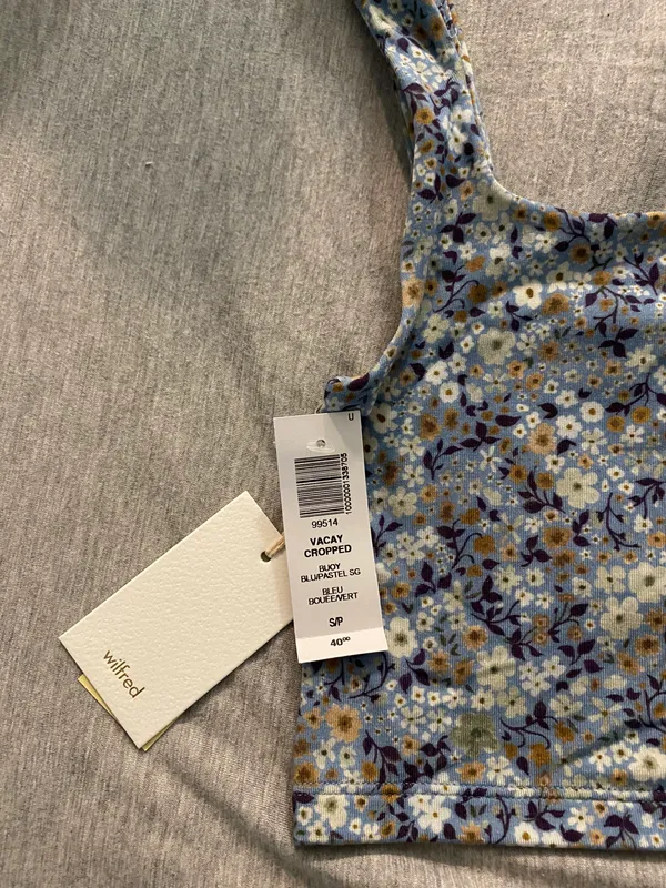 NWT Aritzia Floral Cropped Tank - Image 2