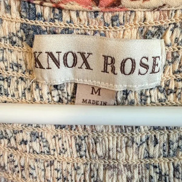 Knox‎ Rose Medium Floral Surplice Wrap Front Blouse Multicolor Boho Top Size M - Image 3