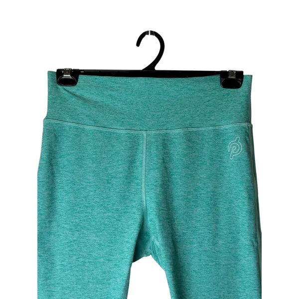 Peloton‎ Leggings Women XL Teal Space Dye High Rise Crop Capri Stripe Athleisure - Image 4
