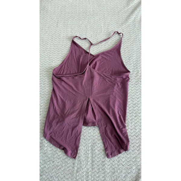 Lululemon Athletica Womens Plum Purple Split Back V-Neck Yoga Tank Top Size 4-6 - Image 3