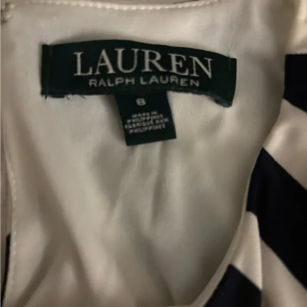 Ralph Lauren Asymmetrical Black and White Dress - Image 3