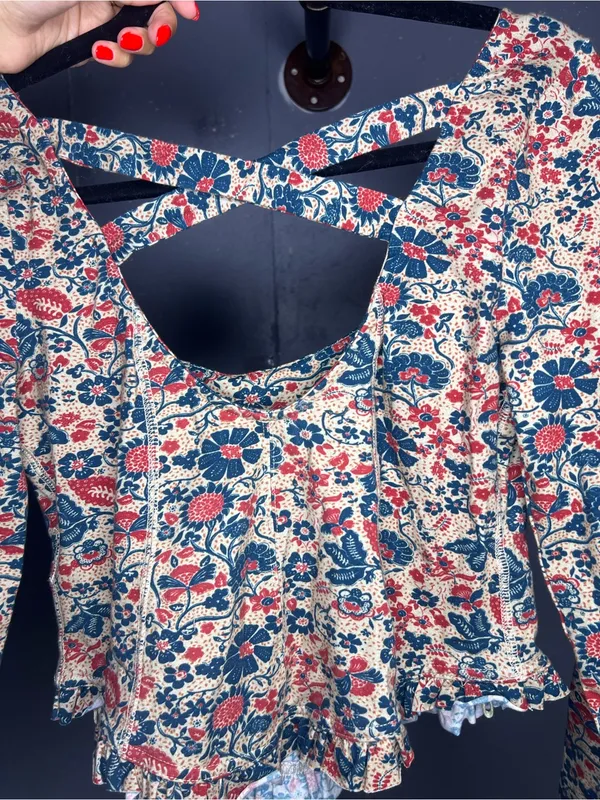 Free People Melanie Long Sleeve Top Medium - Image 8