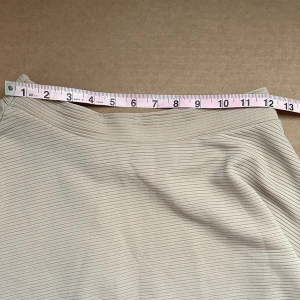 Charlotte Russe Ribbed Knit Skater Skirt Tan Women Size M - Image 5