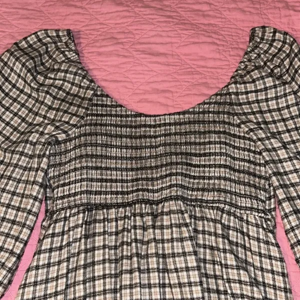Hollister plaid 3/4 sleeve mini dress - Image 6
