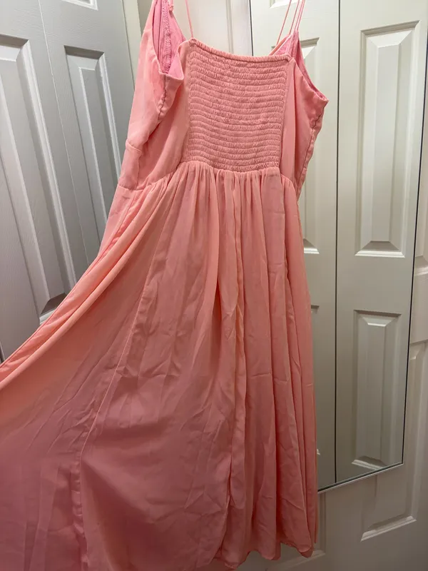 Abercrombie & Fitch Pink Maxi Dress - Size L - Image 3