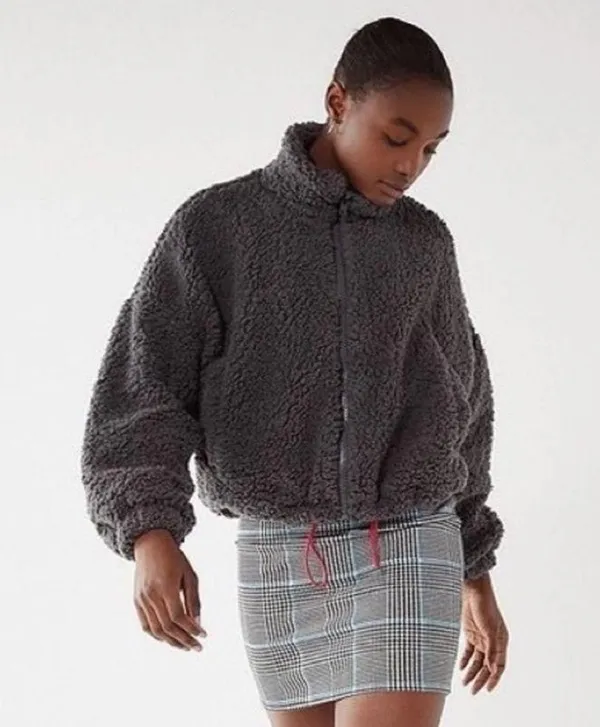 UO fuzzy teddy sherpa jacket - Image 2