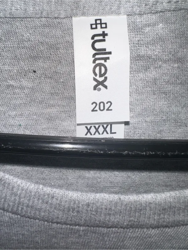 Tultex Gray Crewneck Tee - XXXL Plain Everyday Shirt - Image 3