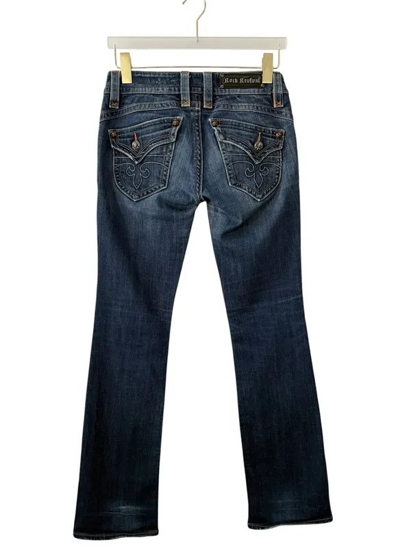 Rock Revival Gwen Boot Cut Dark Wash Jeans 28 - Image 2