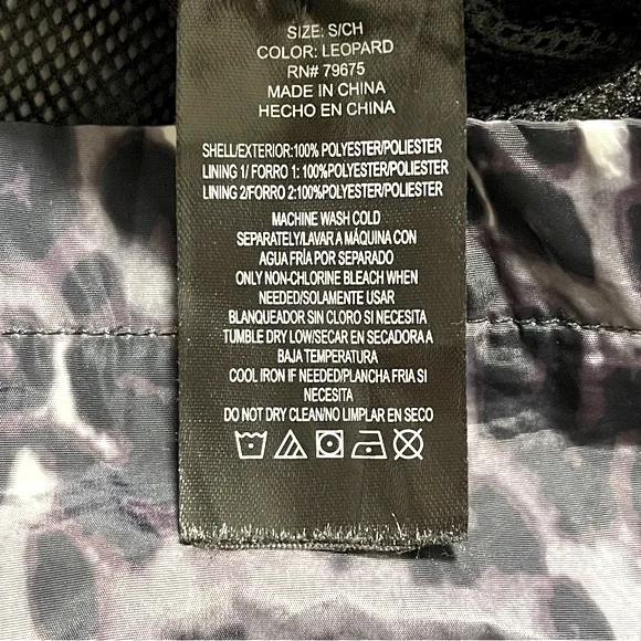 Lucky Brand Premium Performance Leopard Print Rain Jacket S - Image 13