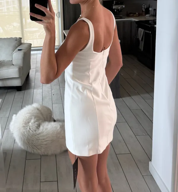 ASTR The Label White Mini Summer Dress - Image 4