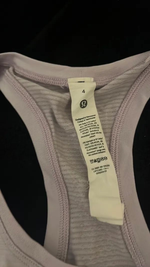 Light Purple Lululemon Tank Racerback - Image 2