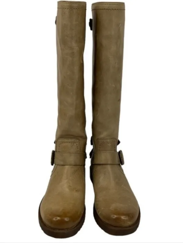 Arturo Chiang Riding Boots Womens Ella Leather Sahara Sand Size 8.5 Tan Brown - Image 7
