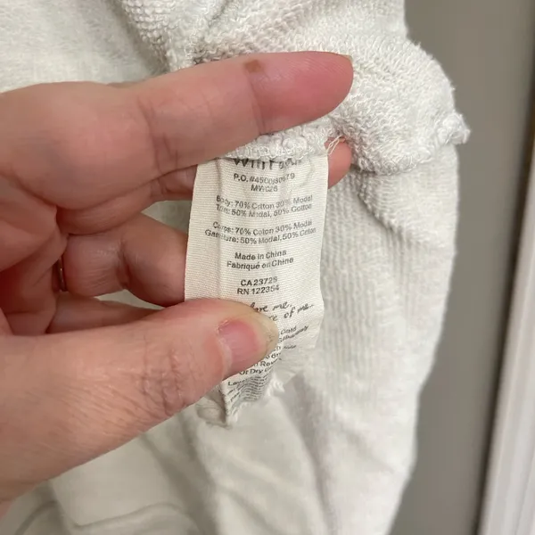 ARITZIA WILFRED Diderot Cardigan in Cream/Grey Size Small‎ - Image 3