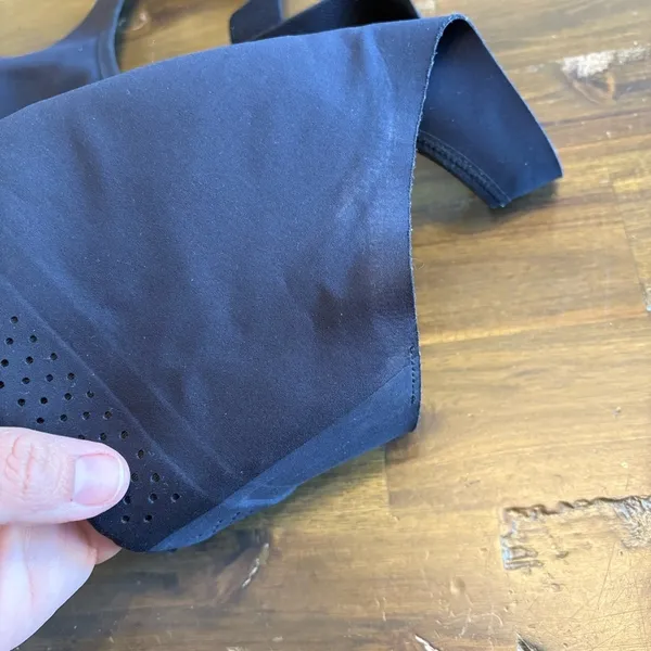 Lululemon Womens Adapt The Strap Sports Bra Black Logo Straps M Flawed Padded - Image 3