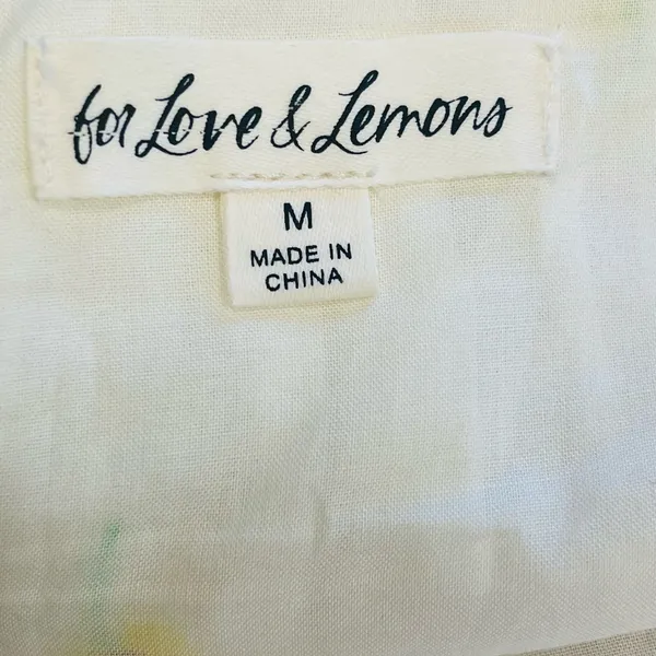 For Love & Lemons Womens Swedish Dot Embroidered Cottagecore‎ Sunflower Dress - Image 2