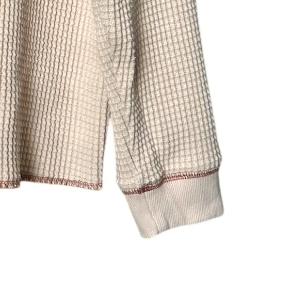 Madewell waffle split neck tee size M - Image 4