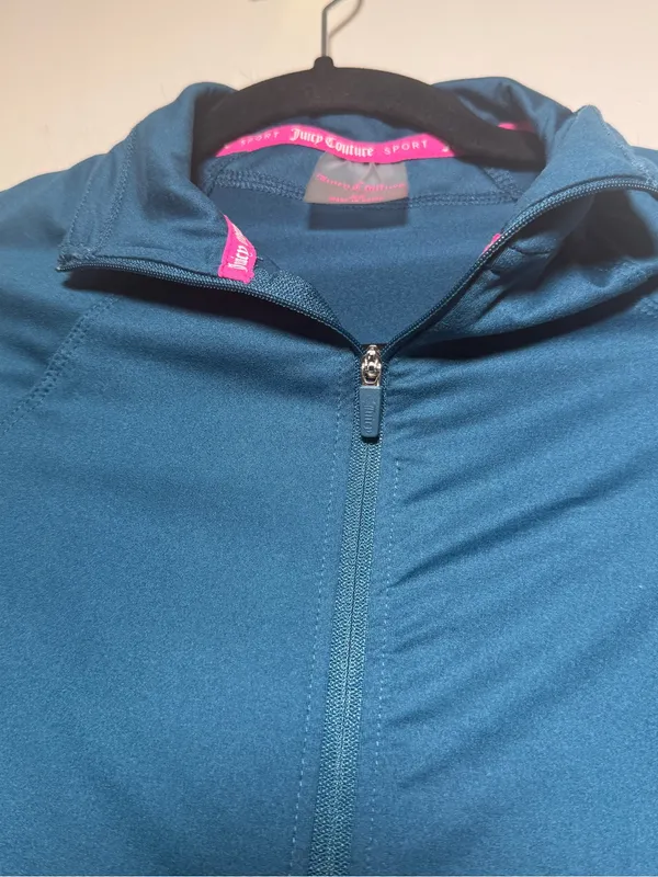 Juicy Couture Sport Womens Teal Full-Zip Performance Jacket XS Activewear - Image 2