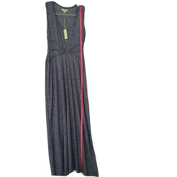 NWT Max Studio Blue Striped‎ Maxi Dress XS Sleeveless Marled Knit Coastal Resort - Image 3