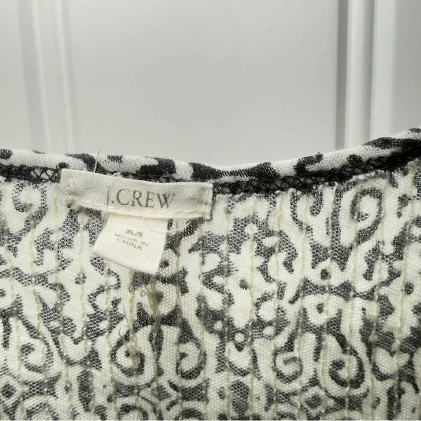 J.‎ Crew Medium Black White Sequined Scoop-Neck Tank top Whimsigoth Indie Sleaze - Image 5