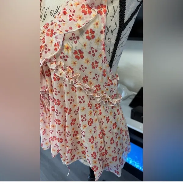 NWT Free People Fearless Floral Ruffle Tank Top Size S 🌸 - Image 10