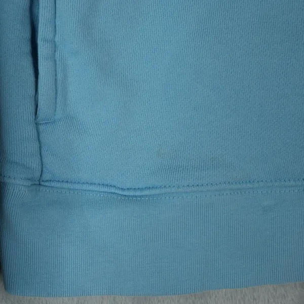 Adidas Hoodie Womens Medium Originals Trefoil Sweatshirt Retro Blue‎ White - Image 4