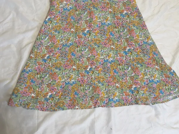 Zara Floral Ruffle Strap Dress - Pink, Blue, Green, Yellow - Image 4