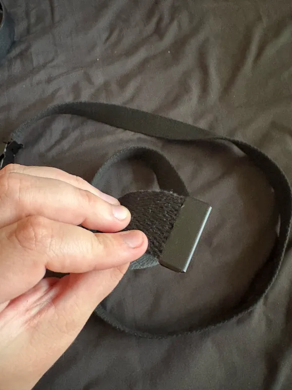 Black Webbing Belt with Iridescent Buckle - Image 3