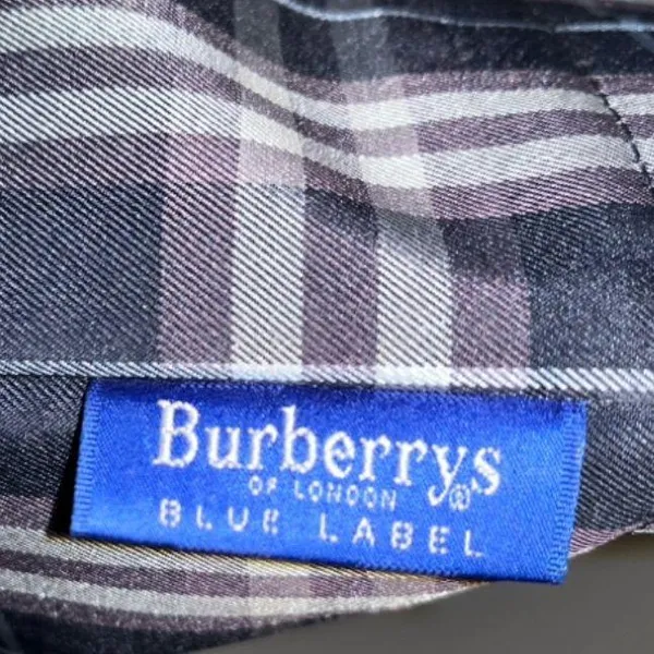 Burberry Authentic Vintage Blue Label Navy Nova Check Canvas Tote - Image 11