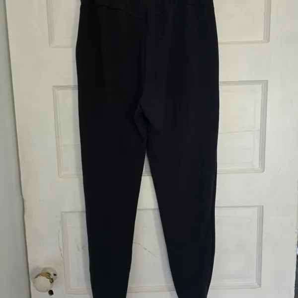 Gymshark Black Jogger Pants with White Logo - Image 4