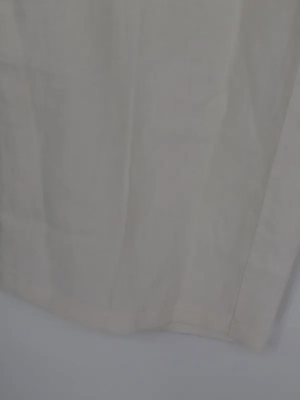 Athleta Womans Cabo Linen Wide Leg Pant White Size 12 Cropped Coastal Minimalist - Image 10