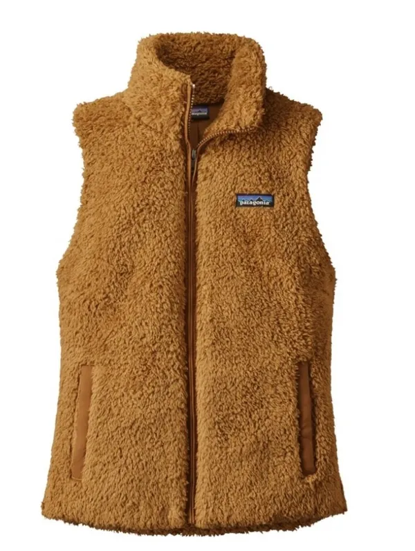 Patagonia Los Gatos Vest Womens Size XL Tan Hi Pile Fleece Full Zip Warm Outdoor - Image 7