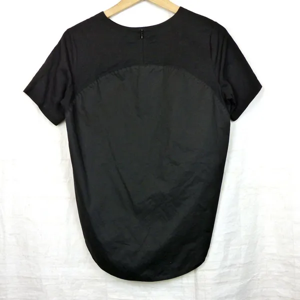 Alpha60 High Low Tunic Top Womens S Black Linen Cotton Lagenlook Minimalist Chic - Image 4