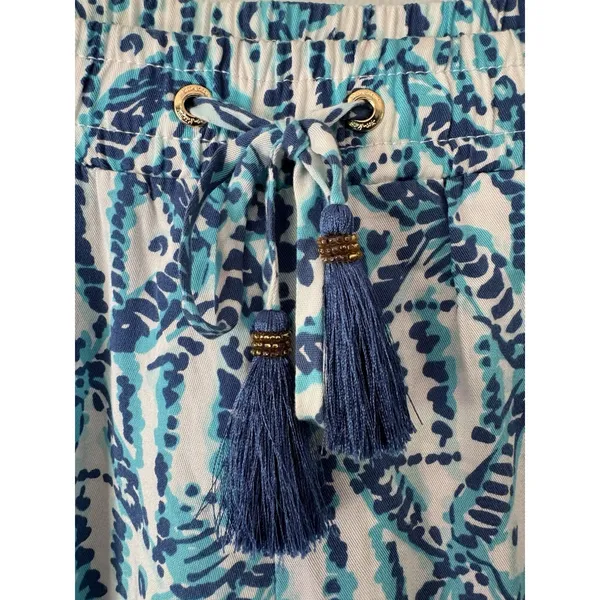 Lilly Pulitzer Piper Island Jogger Pants Sparkling Blue Hook Up Size Medium - Image 5