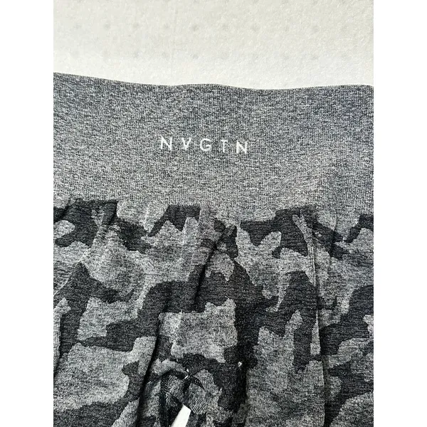 NVGTN Camo Seamless Leggings – Gray/Black – Size M - Image 5
